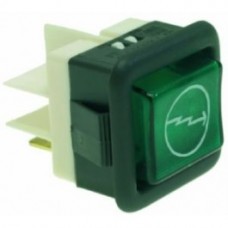 Lampa dreptunghiulara de semnalizare,27,8x25mm,230V,culoare:verde #345853